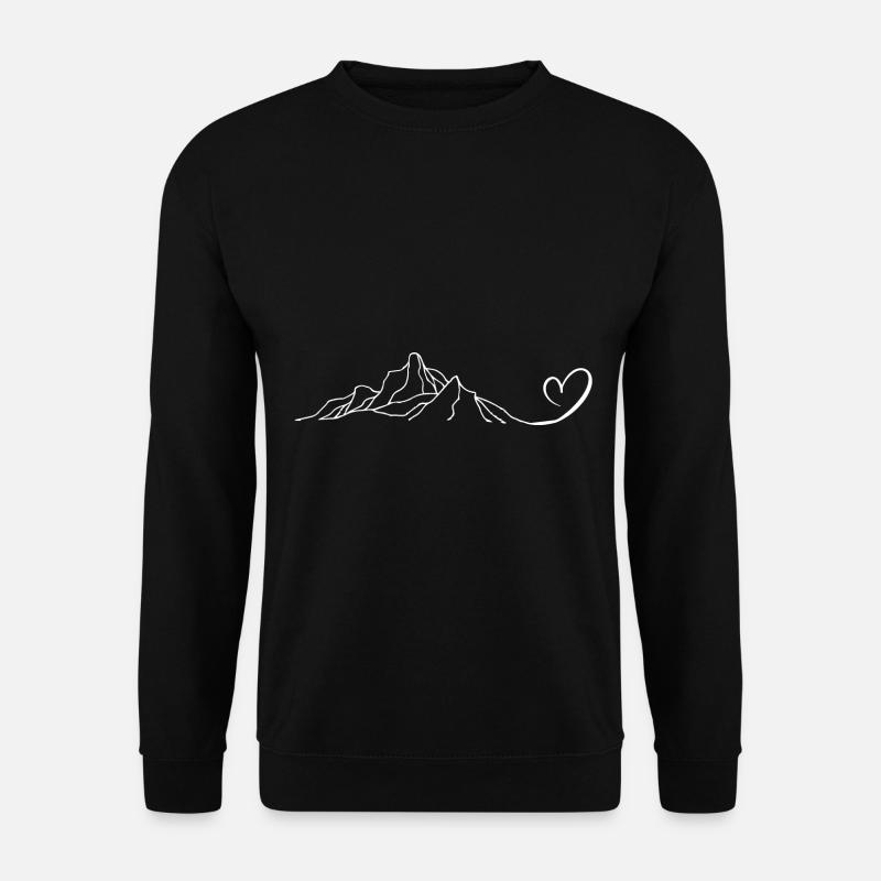 Heart - Mountain - (11) - Unisex Sweatshirt - black