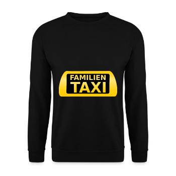 Familien Taxi - Unisex Pullover - Schwarz - Vorne - Alina (178cm) & Michal (187cm)