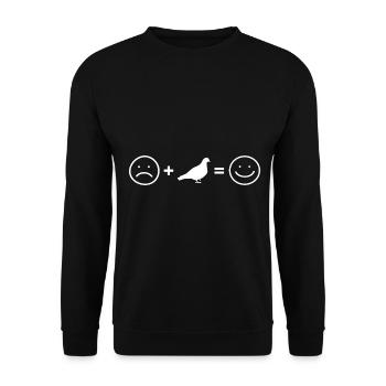Colombophiles Colombophiles Pigeons voyageurs Oiseaux Élevage de pigeons - Sweat-shirt Unisexe - noir - Devant - Alina (178cm) & Michal (187cm)