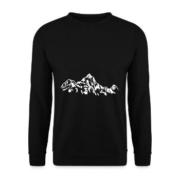 Mountains Alps Mountaineering - Unisex Sweatshirt - black - Front - Alina (178cm) & Michal (187cm)