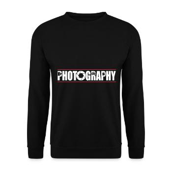 Photography Camera Lens - Unisex Pullover - Schwarz - Vorne - Alina (178cm) & Michal (187cm)