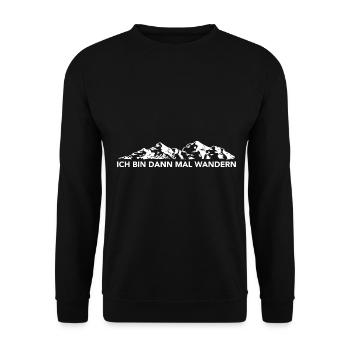 Ich Bin Dann Mal Wandern - (7) - Unisex Pullover - Schwarz - Vorne - Alina (178cm) & Michal (187cm)