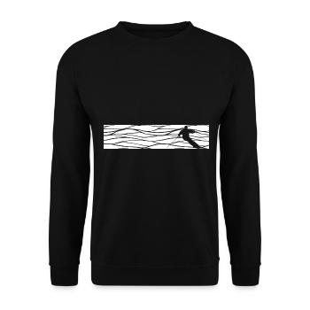 Skifahren - (13) - Unisex Pullover - Schwarz - Vorne - Alina (178cm) & Michal (187cm)
