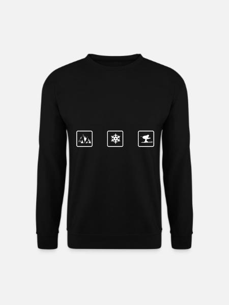 Mountain - Snow - Skiing - (2) - Unisex Sweatshirt - black
