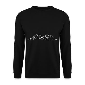 Montagne - (5) - Sweat-shirt Unisexe - noir - Devant - Alina (178cm) & Michal (187cm)
