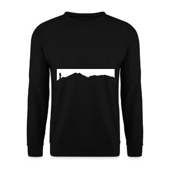 Montagne - Randonneurs - (2) - Sweat-shirt Unisexe - noir - Devant - Alina (178cm) & Michal (187cm)