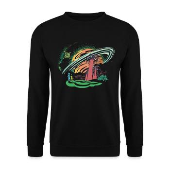 Rick and Morty Dimension 35-C - Unisex Sweatshirt - black - Front - Alina (178cm) & Michal (187cm)