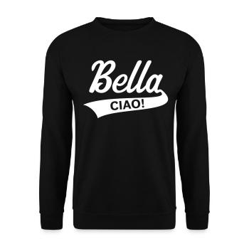 Bella – Ciao! (Italien / Abschiedsfeier) - Unisex Pullover - Schwarz - Vorne - Alina (178cm) & Michal (187cm)