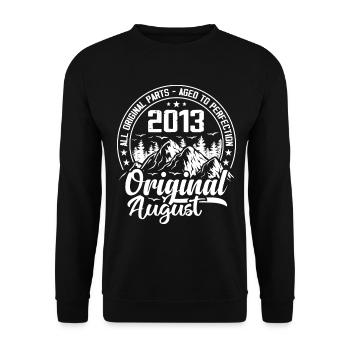 août 2013 Original:11 Ans Cadeau d'Anniversaire - Sweat-shirt Unisexe - noir - Devant - Alina (178cm) & Michal (187cm)