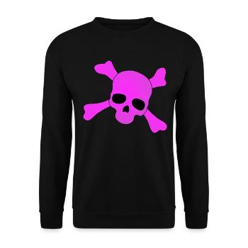 Pink Skull - Unisex Pullover - Schwarz - Vorne - Alina (178cm) & Michal (187cm)