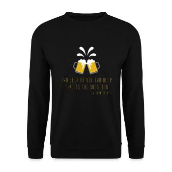 zwei Bier - Unisex Pullover - Schwarz - Vorne - Alina (178cm) & Michal (187cm)