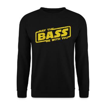 May The Bass Be With You Electro Party Techno EDM - Unisex Sweatshirt - black - Front - Alina (178cm) & Michal (187cm)
