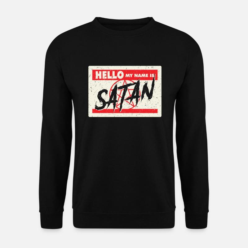 Hello my name is Satan - Unisex Sweatshirt - black