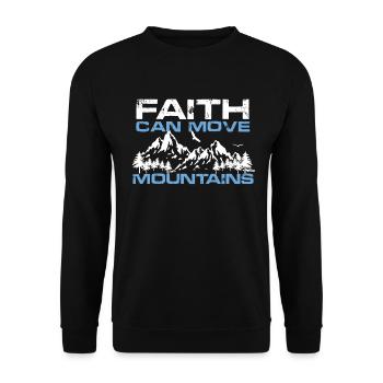 Move mountains - Unisex Sweatshirt - black - Front - Alina (178cm) & Michal (187cm)