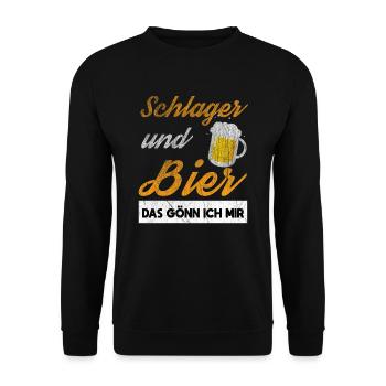 Des chansons et de la bière - Je m’accorde ça - Sweat-shirt Unisexe - noir - Devant - Alina (178cm) & Michal (187cm)