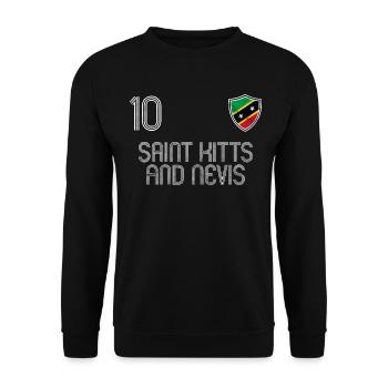 St. Kitts and Nevis Football Team - Unisex Sweatshirt - black - Front - Alina (178cm) & Michal (187cm)