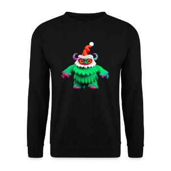 Monstre de Noël Le monstre de Xma - Sweat-shirt Unisexe - noir - Devant - Alina (178cm) & Michal (187cm)