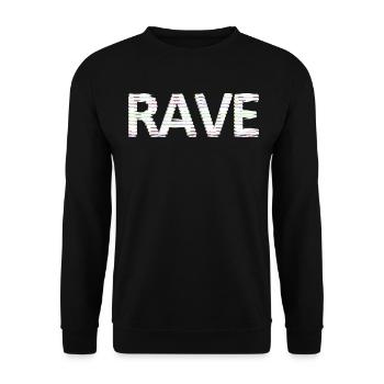 Police numérique minimale Rave Trippin Techno Lines - Sweat-shirt Unisexe - noir - Devant - Alina (178cm) & Michal (187cm)