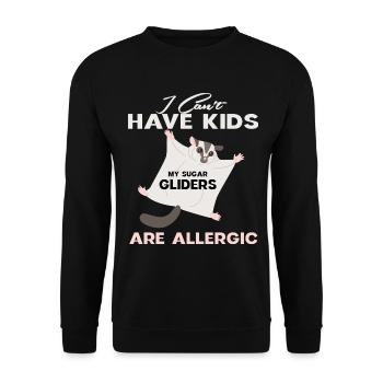 sucre, planeur, planeurs, amour, mignon, - Sweat-shirt Unisexe - noir - Devant - Alina (178cm) & Michal (187cm)