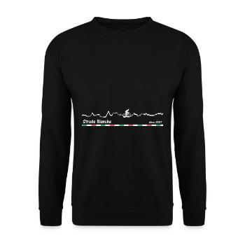 Strade Bianche - Unisex Pullover - Schwarz - Vorne - Alina (178cm) & Michal (187cm)