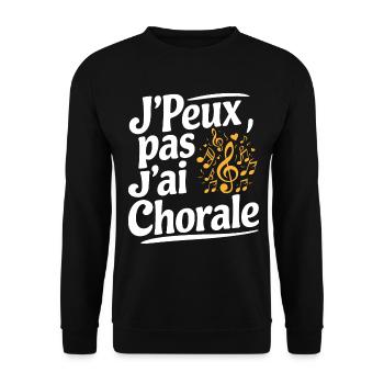 J'peux pas j'ai Chorale - Sweat-shirt Unisexe - noir - Devant - Alina (178cm) & Michal (187cm)