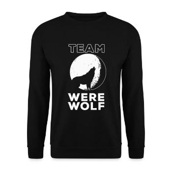 Cadeau d'équipe loup-garou - Sweat-shirt Unisexe - noir - Devant - Alina (178cm) & Michal (187cm)