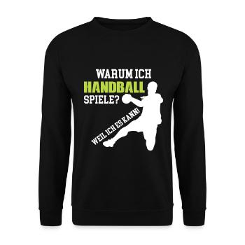 Handball handball de handball jouer le sort - Sweat-shirt Unisexe - noir - Devant - Alina (178cm) & Michal (187cm)