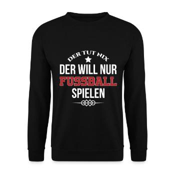 Fußballer - Unisex Pullover - Schwarz - Vorne - Alina (178cm) & Michal (187cm)