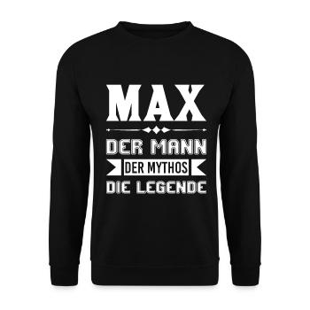Max - Unisex Pullover - Schwarz - Vorne - Alina (178cm) & Michal (187cm)