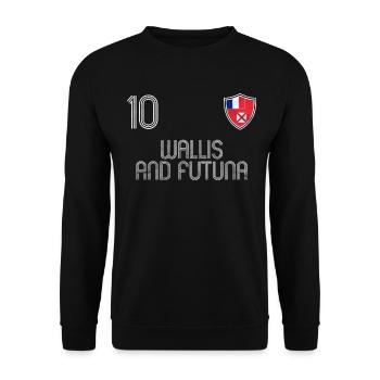 Valais and Futuna Football Team - Unisex Sweatshirt - black - Front - Alina (178cm) & Michal (187cm)