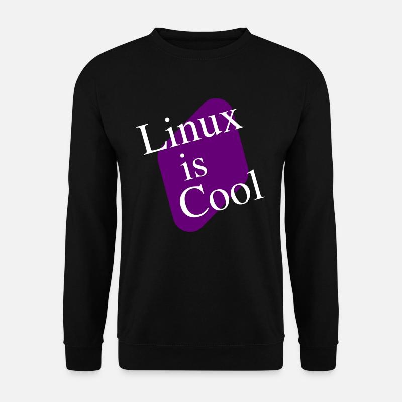 Linux er cool - bogstaver til computerfans - Unisex sweater - sort