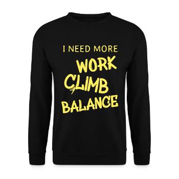 Kletterer Boulderer klettern bouldern - Unisex Pullover - Schwarz - Vorne - Alina (178cm) & Michal (187cm)
