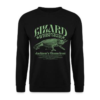 Jackson's Chamäleon Echsenflüsterer - Unisex Pullover - Schwarz - Vorne - Alina (178cm) & Michal (187cm)