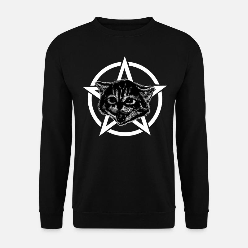 Metal Musik Katze - Unisex Pullover - Schwarz
