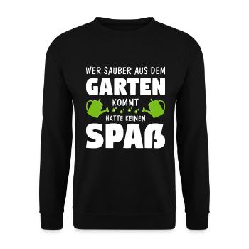 Garten Gärtner Gartenarbeit Hobbygärtner Geschenk - Unisex Pullover - Schwarz - Vorne - Alina (178cm) & Michal (187cm)