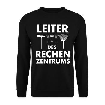Leiter des Rechenzentrums Garten Gärtner Geschenk - Unisex Pullover - Schwarz - Vorne - Alina (178cm) & Michal (187cm)