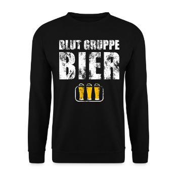 Bier Beer Alkohol Party Saufen JGA Fest - Unisex Pullover - Schwarz - Vorne - Alina (178cm) & Michal (187cm)