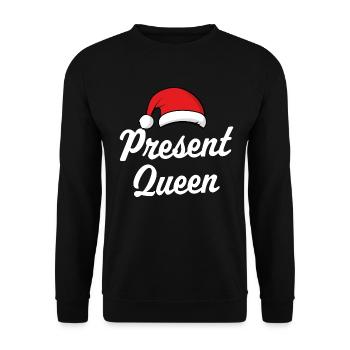 Present Queen - Unisex Sweatshirt - black - Front - Alina (178cm) & Michal (187cm)
