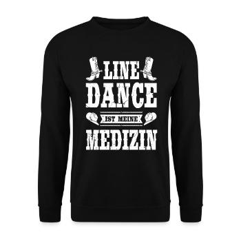 Line Dance Linedance tanzen Linedancing Geschenk - Unisex Pullover - Schwarz - Vorne - Alina (178cm) & Michal (187cm)