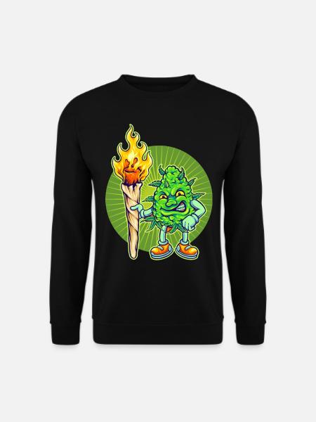 Cannabis Marijuana Weed Smoking - Unisex Sweatshirt - black