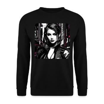 Cool Streetwear Gothic Girl - Sweat-shirt Unisexe - noir - Devant - Alina (178cm) & Michal (187cm)