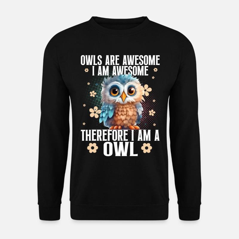Eule Eulen - Unisex Pullover - Schwarz