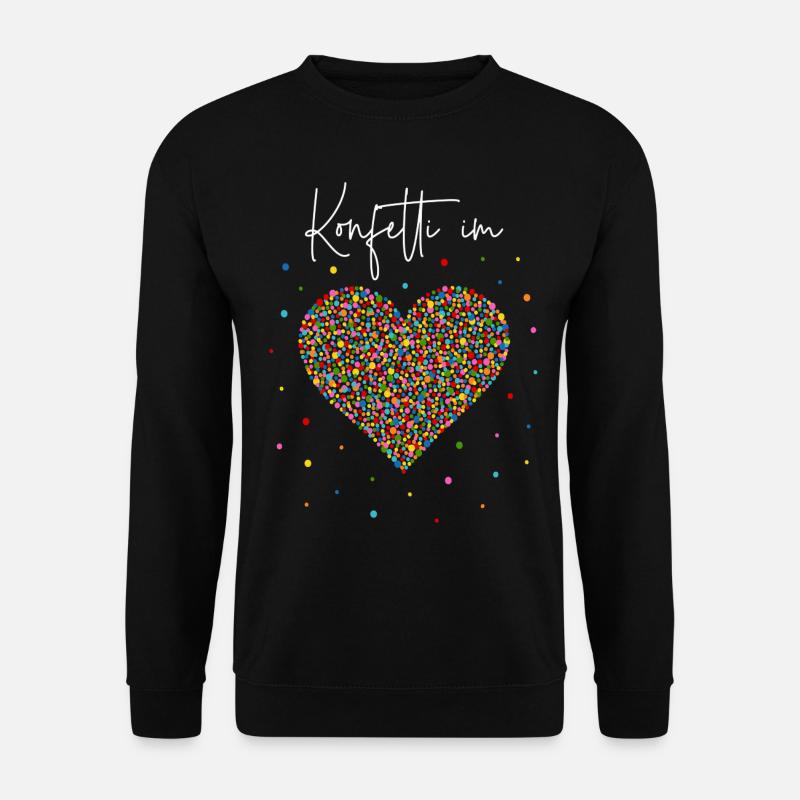 Konfetti im Herzen - Unisex Pullover - Schwarz