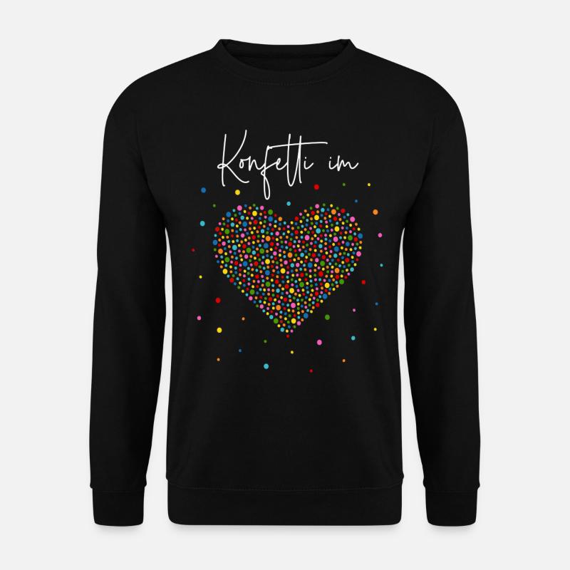 Konfetti im Herzen - Unisex Pullover - Schwarz