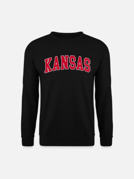 Kansas red white - Unisex Sweatshirt - black