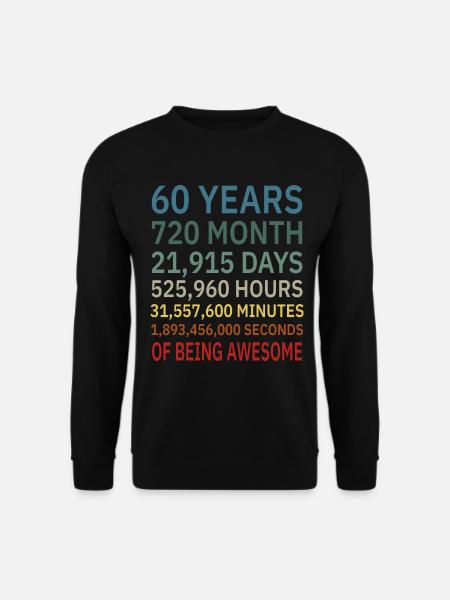 60 jaar - Uniseks sweater - zwart