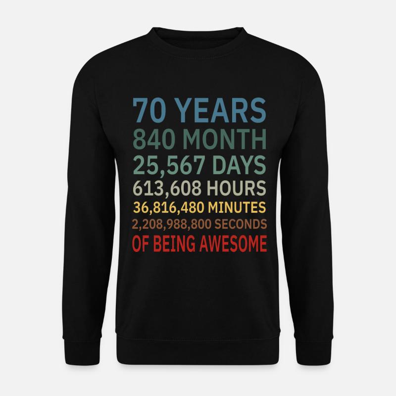 70 Years - Unisex Pullover - Schwarz