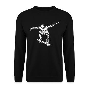 Skateboarding Geschenke für Skater Skater - Unisex Pullover - Schwarz - Vorne - Alina (178cm) & Michal (187cm)