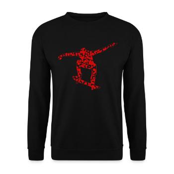 Skateboard Skate Skater - Unisex Pullover - Schwarz - Vorne - Alina (178cm) & Michal (187cm)