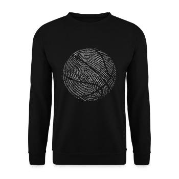 Empreinte digitale de basket-ball - Sweat-shirt Unisexe - noir - Devant - Alina (178cm) & Michal (187cm)